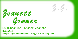 zsanett gramer business card